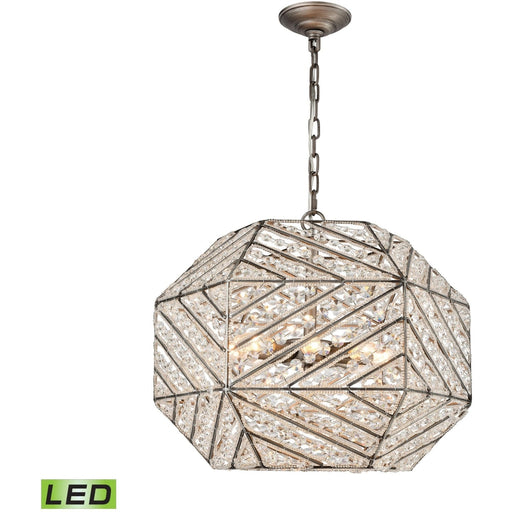 Constructs Weathered Zinc LED Chandelier - Chandeliers