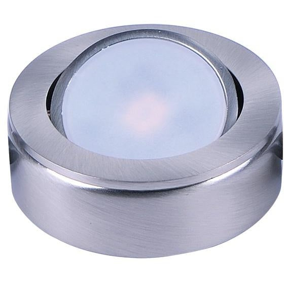 CounterMax MX-LD-AC Satin Nickel LED Under Cabinet Disc - Under Cabinet Disc