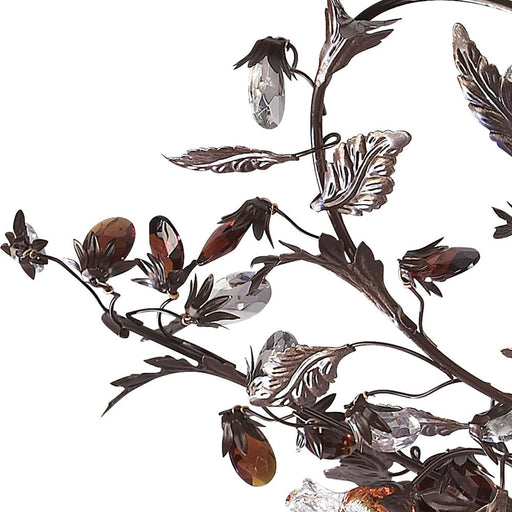 Cristallo Fiore Deep Rust Semi Flush Mount - Semi-Flushmounts