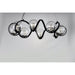 Curlicue Black / Polished Nickel Multi-Light Pendant - Pendants