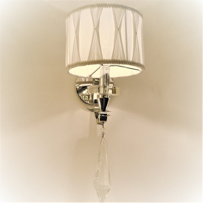 Cutlass Polished Chrome Clear Crystal 1 Light Wall Sconce - Wall Sconces