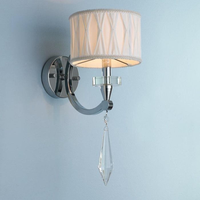 Cutlass Polished Chrome Clear Crystal 1 Light Wall Sconce - Wall Sconces