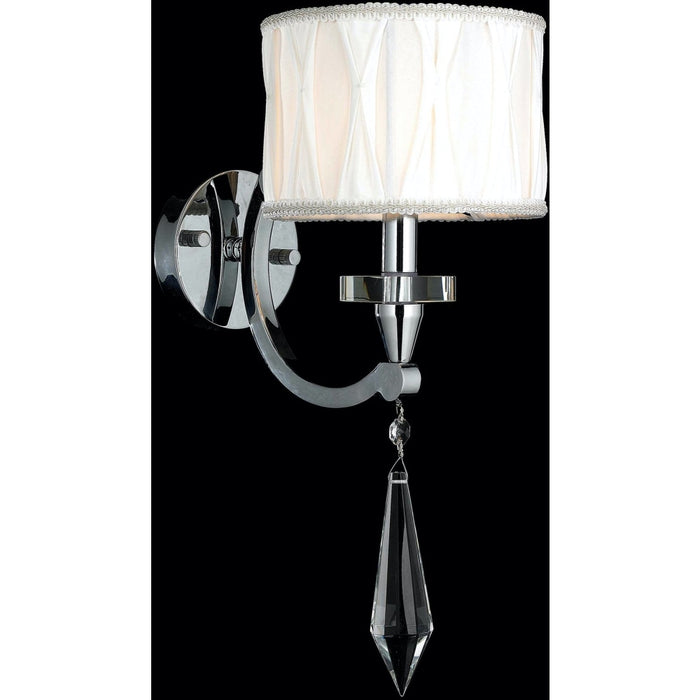 Cutlass Polished Chrome Clear Crystal 1 Light Wall Sconce - Wall Sconces