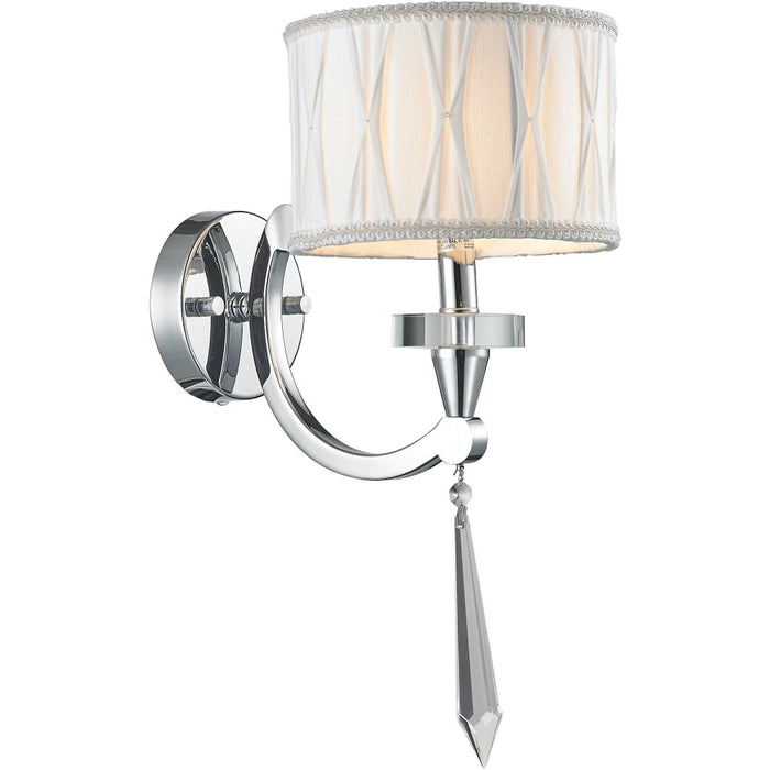 Cutlass Polished Chrome Clear Crystal 1 Light Wall Sconce - Wall Sconces