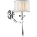 Cutlass Polished Chrome Clear Crystal 1 Light Wall Sconce - Wall Sconces