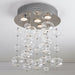 Effervescence Polished Chrome Clear Glass 4 Light Halogen Flushmount - Flushmounts