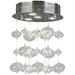Effervescence Polished Chrome Clear Glass 4 Light Halogen Flushmount - Flushmounts