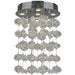 Effervescence Polished Chrome Clear Glass 5 Light Halogen Flushmount - Flushmounts