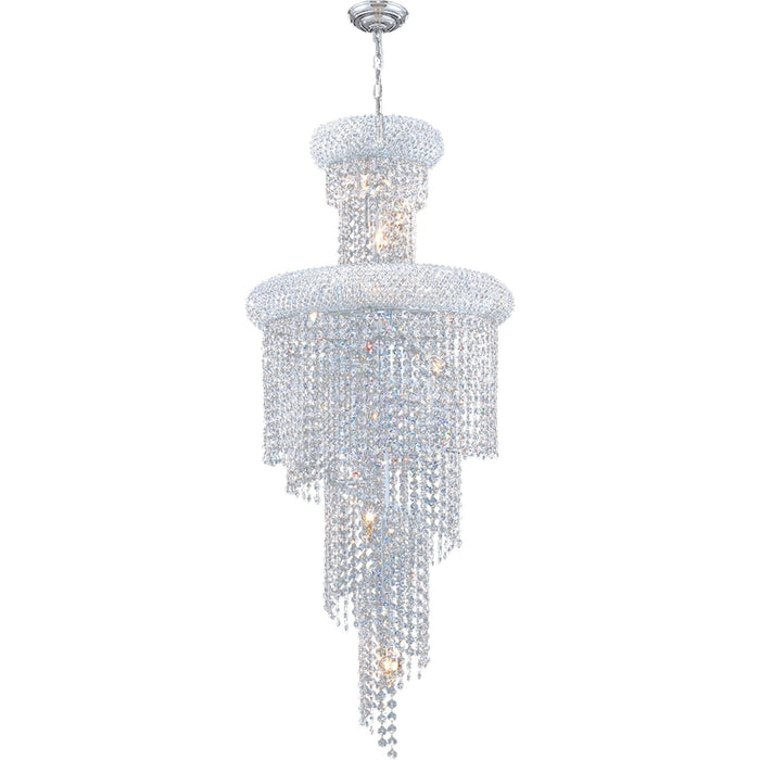 Empire Polished Chrome Clear Crystal 10 Light Chandelier - Chandeliers