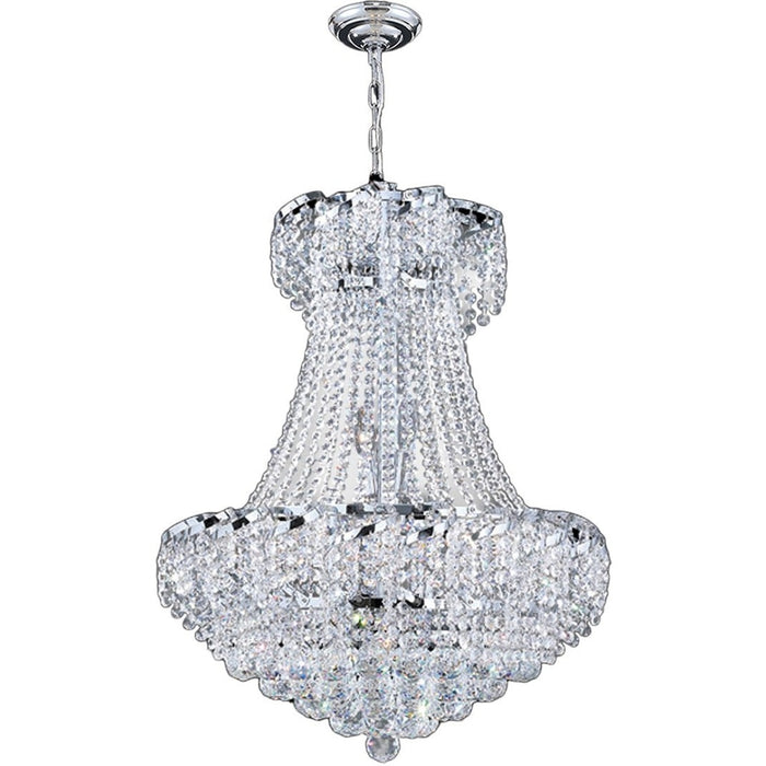 Empire Polished Chrome Clear Crystal 11 Light Chandelier - Chandeliers