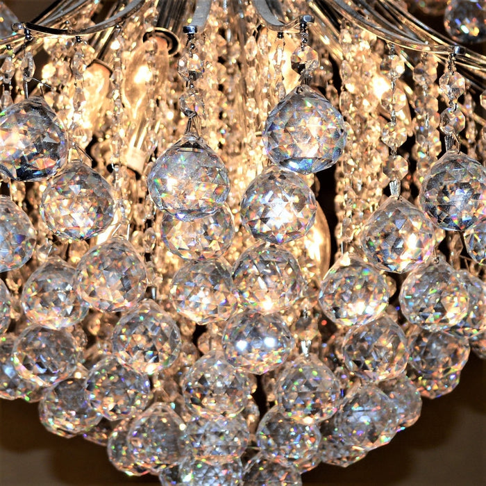 Empire Polished Chrome Clear Crystal 11 Light Chandelier - Chandeliers