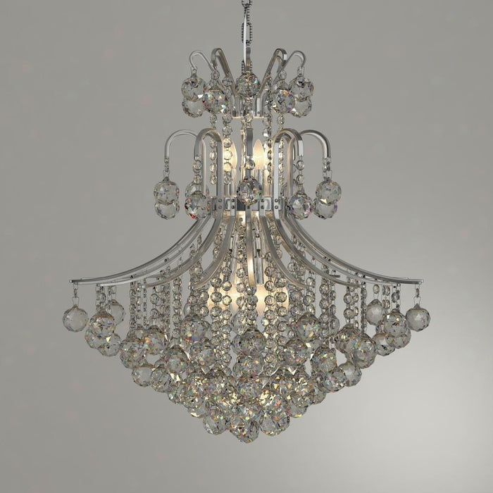 Empire Polished Chrome Clear Crystal 11 Light Chandelier - Chandeliers