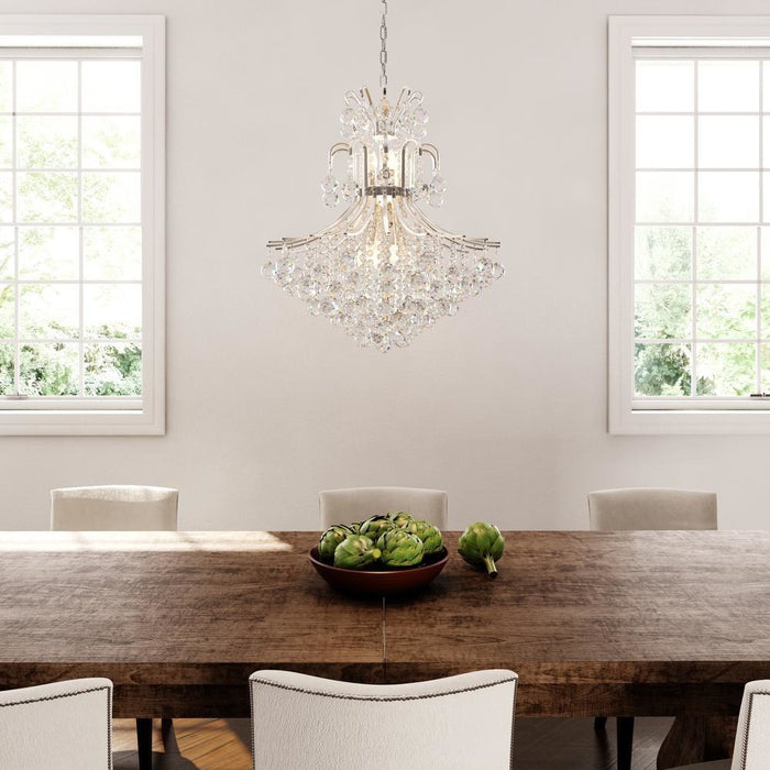 Empire Polished Chrome Clear Crystal 11 Light Chandelier - Chandeliers