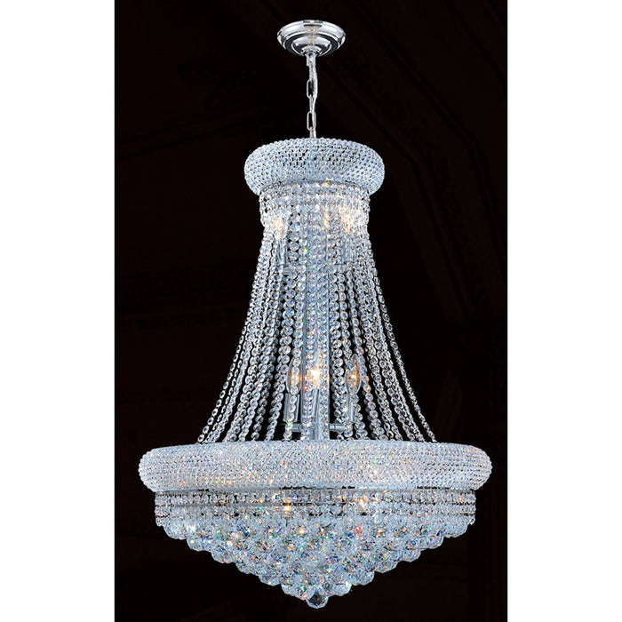 Empire Polished Chrome Clear Crystal 14 Light Chandelier - Chandeliers