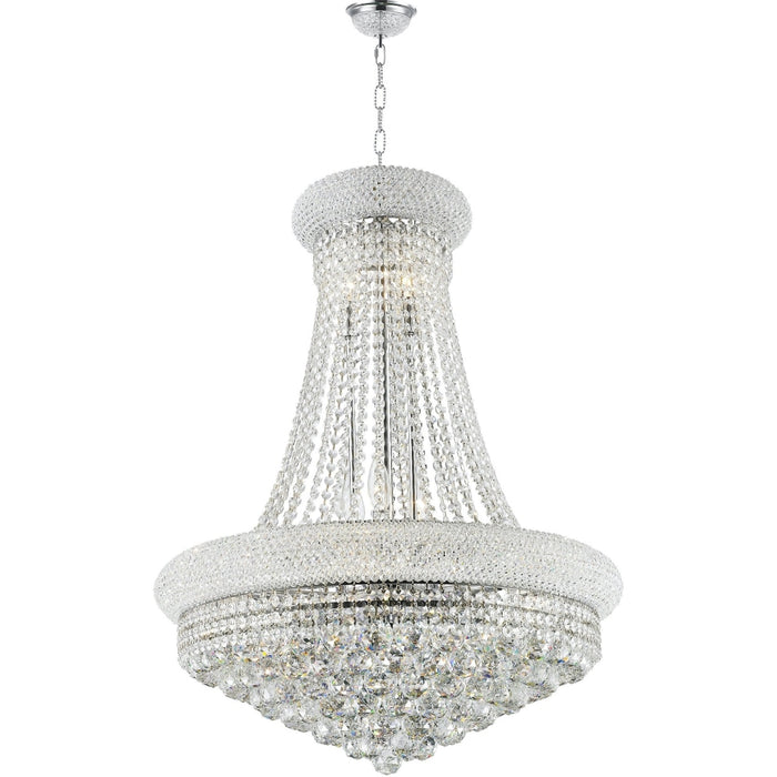 Empire Polished Chrome Clear Crystal 14 Light Chandelier - Chandeliers