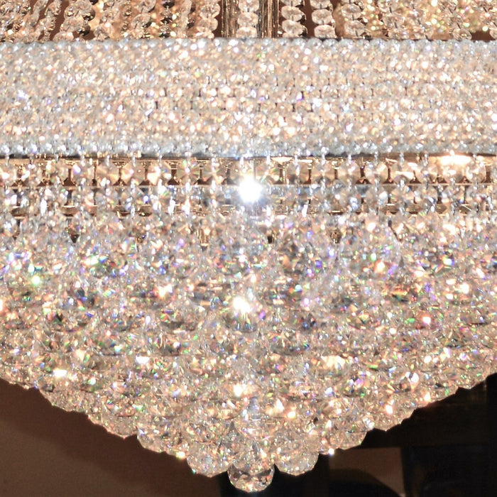 Empire Polished Chrome Clear Crystal 14 Light Chandelier - Chandeliers