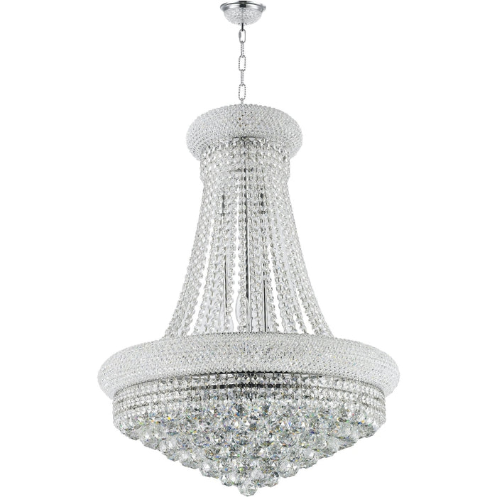 Empire Polished Chrome Clear Crystal 14 Light Chandelier - Chandeliers
