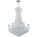 Empire Polished Chrome Clear Crystal 15 Light Chandelier - Chandeliers