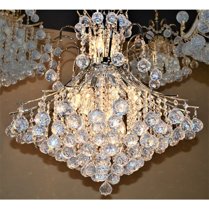 Empire Polished Chrome Clear Crystal 15 Light Chandelier - Chandeliers