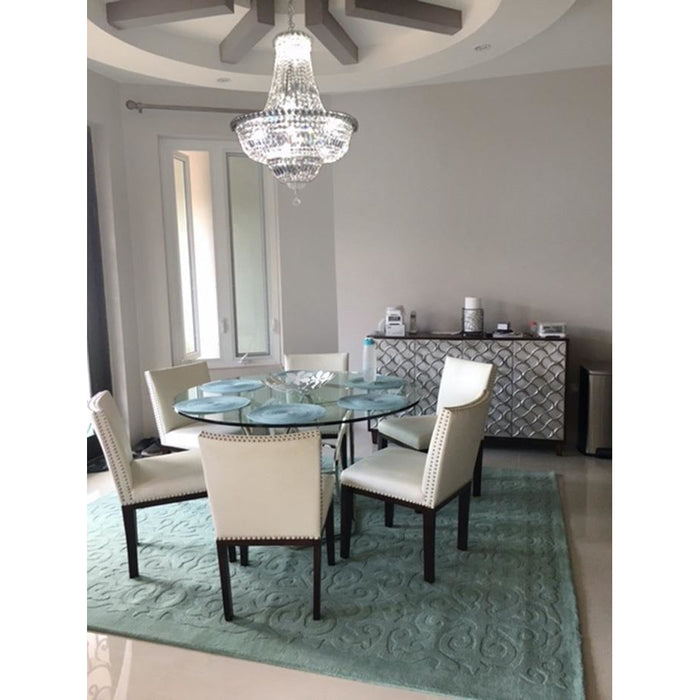 Empire Polished Chrome Clear Crystal 15 Light Chandelier - Chandeliers