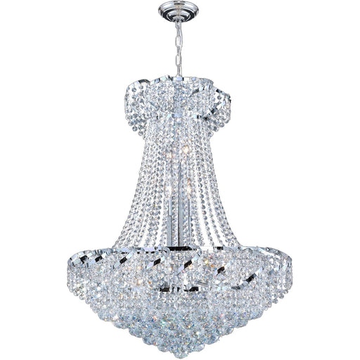 Empire Polished Chrome Clear Crystal 15 Light Chandelier - Chandeliers