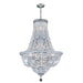 Empire Polished Chrome Clear Crystal 15 Light Chandelier - Chandeliers