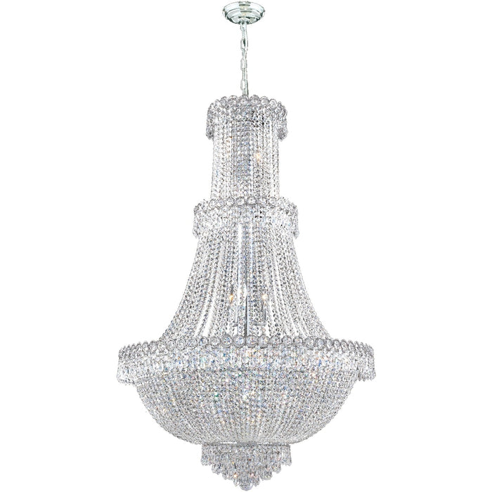 Empire Polished Chrome Clear Crystal 17 Light Chandelier - Chandeliers
