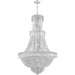 Empire Polished Chrome Clear Crystal 17 Light Chandelier - Chandeliers