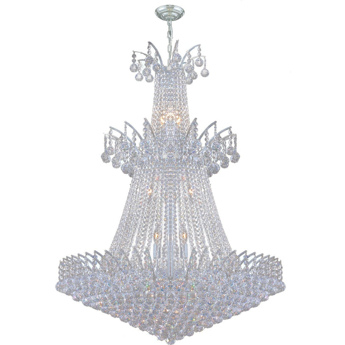 Empire Polished Chrome Clear Crystal 18 Light Chandelier - Chandeliers