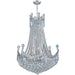 Empire Polished Chrome Clear Crystal 18 Light Chandelier - Chandeliers