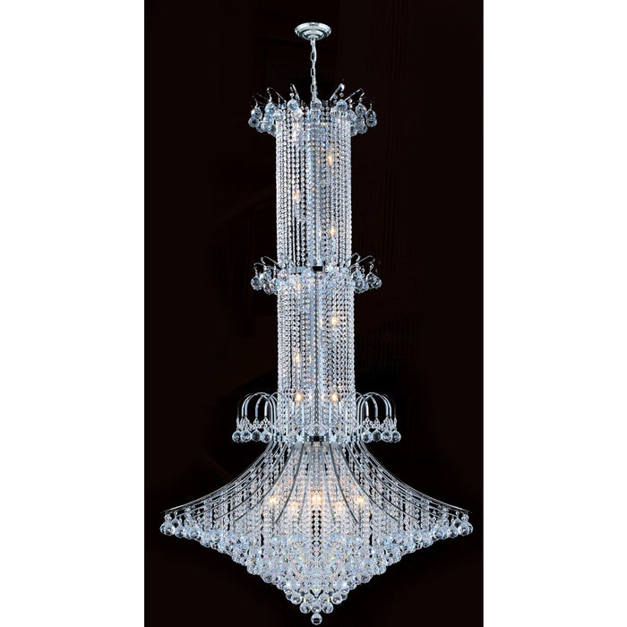 Empire Polished Chrome Clear Crystal 20 Light Chandelier - Chandeliers