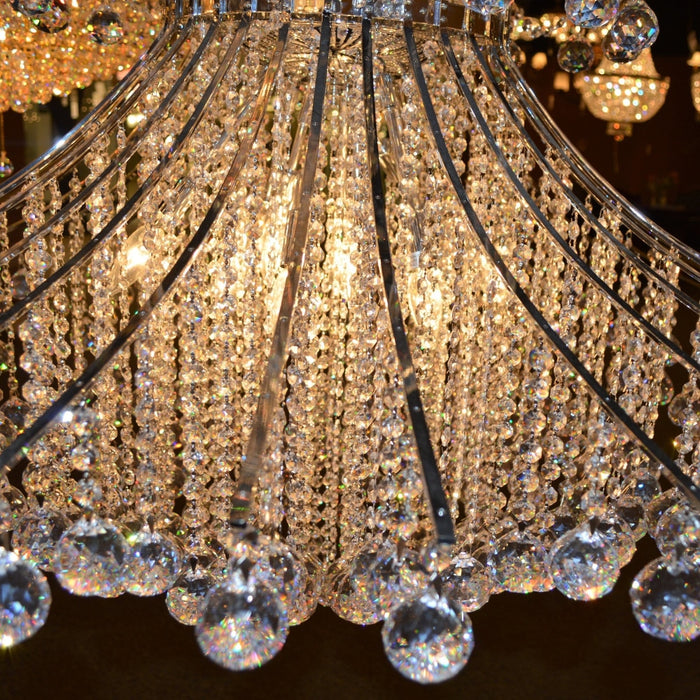 Empire Polished Chrome Clear Crystal 20 Light Chandelier - Chandeliers
