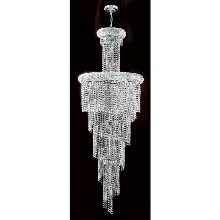 Empire Polished Chrome Clear Crystal 22 Light Chandelier - Chandeliers