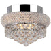 Empire Polished Chrome Clear Crystal 3 Light Flushmount - Flushmounts