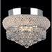 Empire Polished Chrome Clear Crystal 3 Light Flushmount - Flushmounts