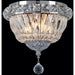 Empire Polished Chrome Clear Crystal 3 Light Flushmount - Flushmounts