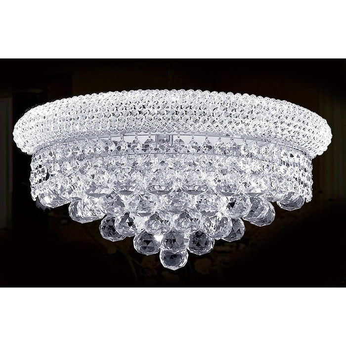 Empire Polished Chrome Clear Crystal 3 Light Wall Sconce - Wall Sconces