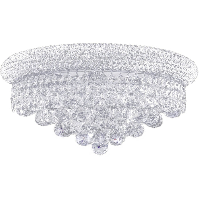 Empire Polished Chrome Clear Crystal 3 Light Wall Sconce - Wall Sconces