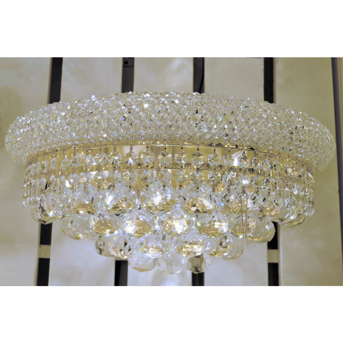 Empire Polished Chrome Clear Crystal 3 Light Wall Sconce - Wall Sconces