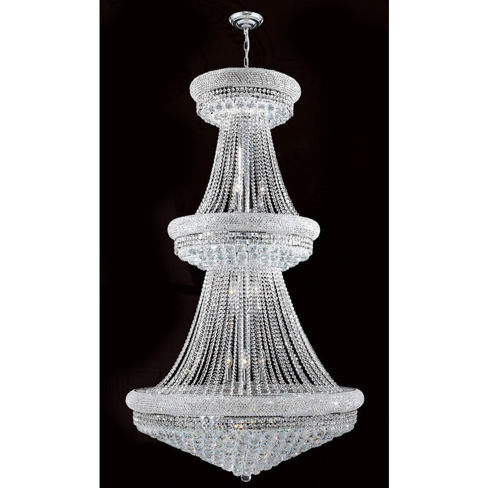 Empire Polished Chrome Clear Crystal 32 Light Chandelier - Chandeliers