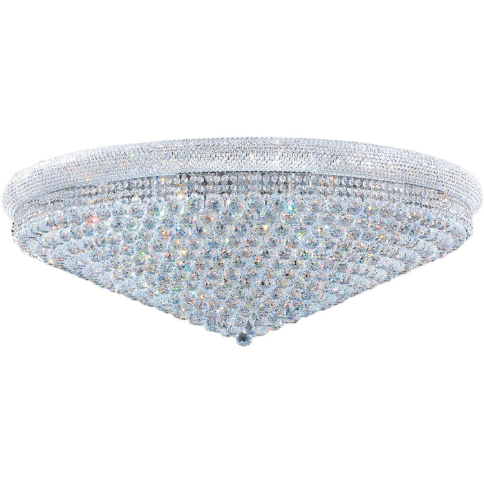 Empire Polished Chrome Clear Crystal 33 Light Flushmount - Flushmounts