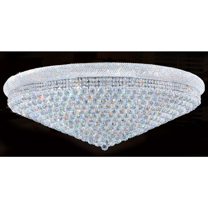Empire Polished Chrome Clear Crystal 33 Light Flushmount - Flushmounts