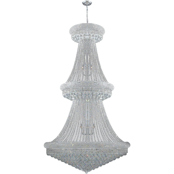 Empire Polished Chrome Clear Crystal 38 Light Chandelier - Chandeliers