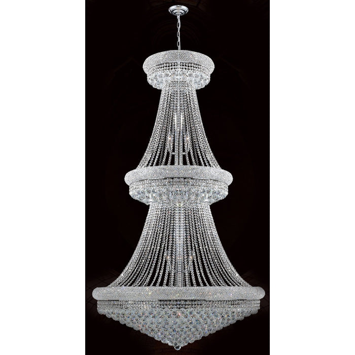 Empire Polished Chrome Clear Crystal 38 Light Chandelier - Chandeliers