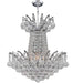 Empire Polished Chrome Clear Crystal 4 Light Chandelier - Chandeliers