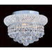 Empire Polished Chrome Clear Crystal 4 Light Flushmount - Flushmounts