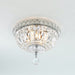 Empire Polished Chrome Clear Crystal 4 Light Flushmount - Flushmounts