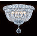Empire Polished Chrome Clear Crystal 4 Light Flushmount - Flushmounts