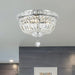 Empire Polished Chrome Clear Crystal 4 Light Flushmount - Flushmounts