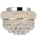 Empire Polished Chrome Clear Crystal 4 Light Flushmount - Flushmounts
